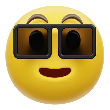 Visage cool  3D Emoji