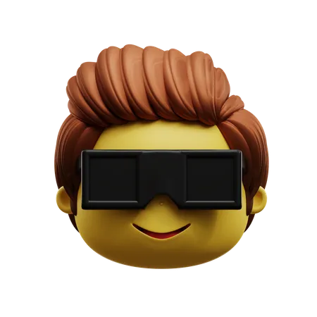 Cool Face Emoji  3D Icon