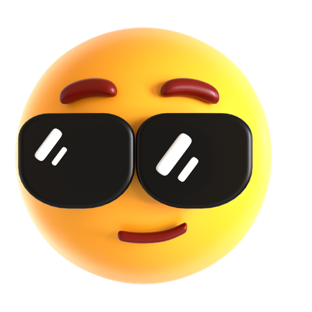 Cool Face Emoji  3D Icon