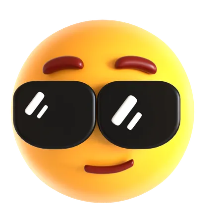 Cool Face Emoji  3D Icon