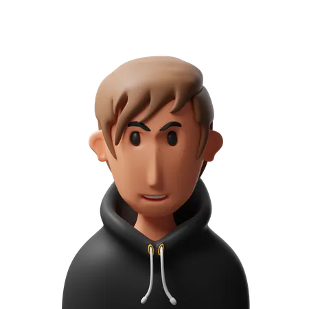Cool guy avatar  3D Icon