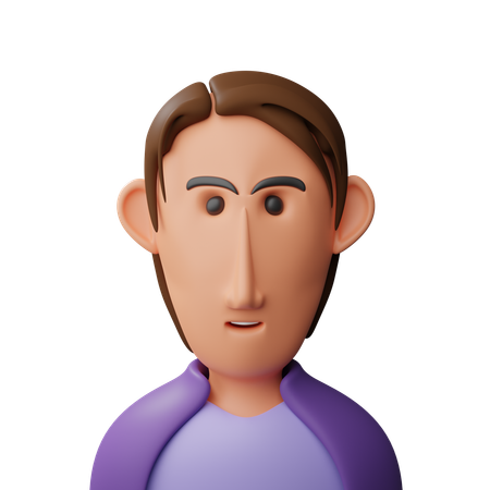 Cool guy avatar  3D Icon