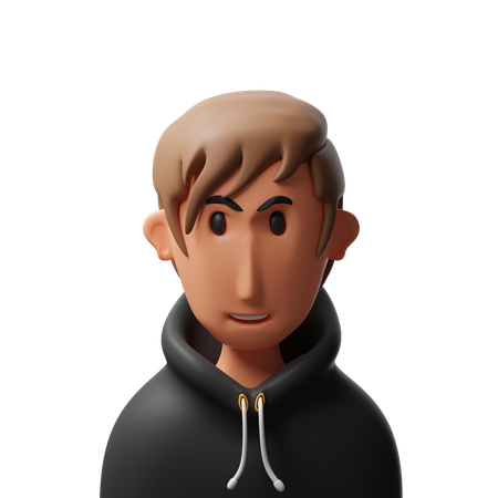 Cool guy avatar  3D Icon