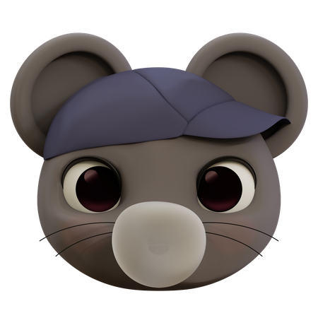 Emoji lindo ratón genial  3D Icon