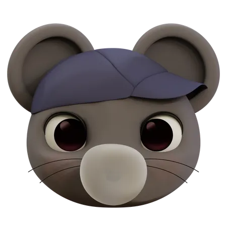 Emoji lindo ratón genial  3D Icon