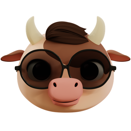Emoji de vaca lindo y genial  3D Icon