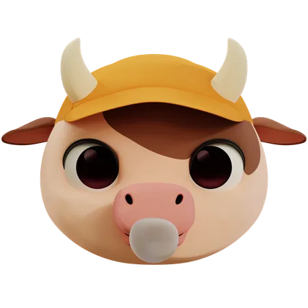 Emoji de vaca lindo y genial  3D Icon