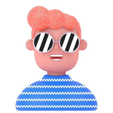 Cool Man  3D Icon