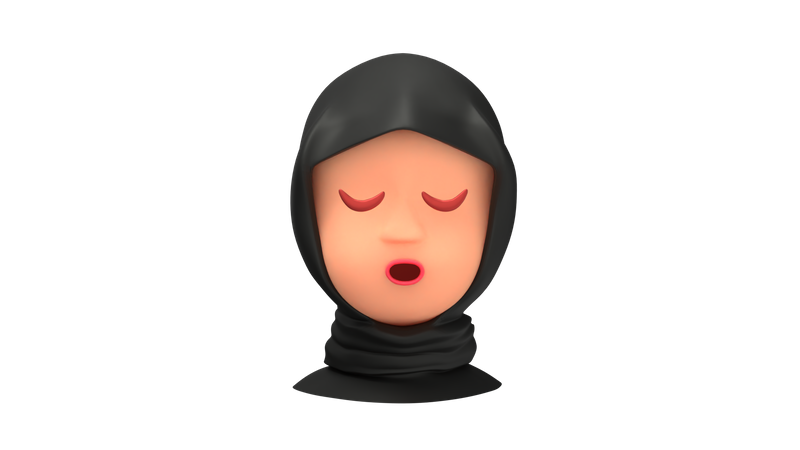 Emoji de mujer árabe genial  3D Emoji