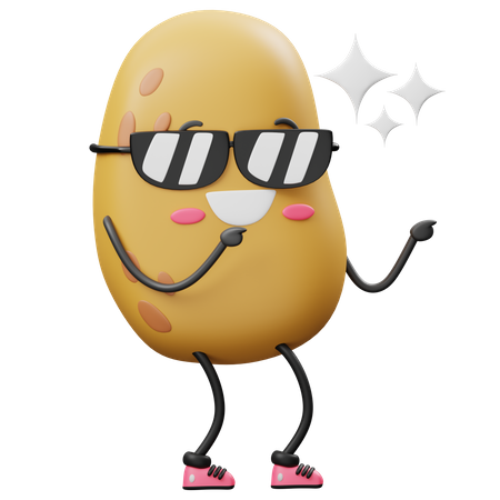 Cool Potato  3D Icon
