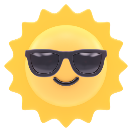 Cool Sun  3D Icon