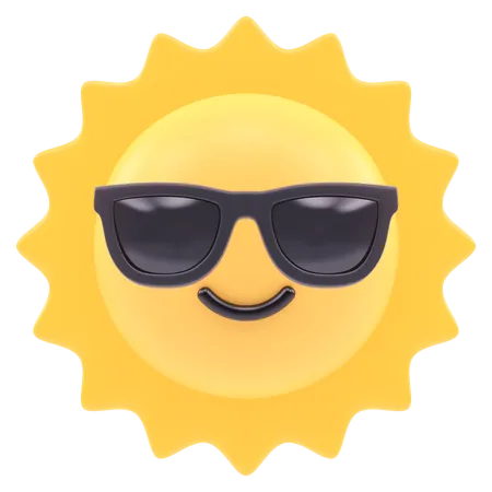 Cool Sun  3D Icon