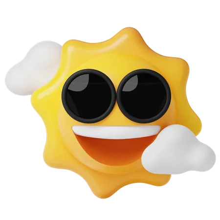 Cool Sun  3D Icon