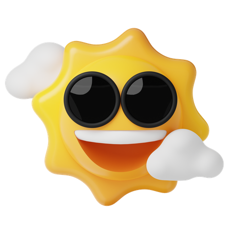 Cool Sun  3D Icon