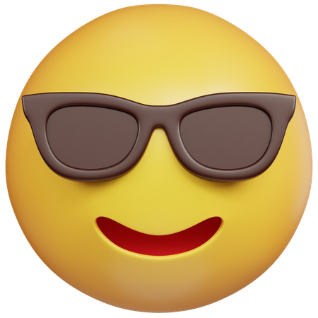 Cool Sunglasses Emoji  3D Icon