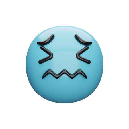 Visage triste et cool  3D Emoji