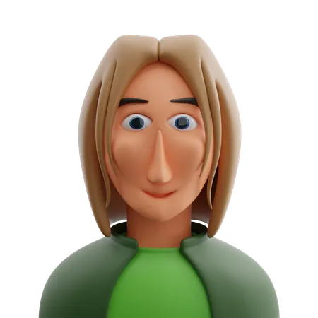 Cool Woman Avatar  3D Icon