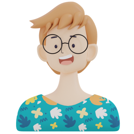 Cooler Junge  3D Icon