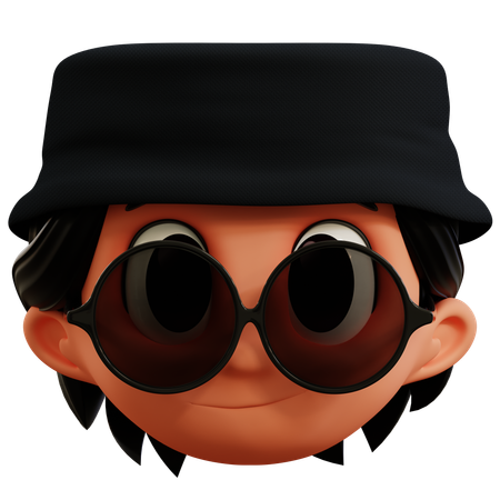 Cooler Junge-Emoticon  3D Icon