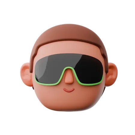 Cooler Mann  3D Illustration