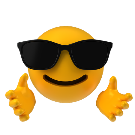 Cooles Emoji  3D Icon