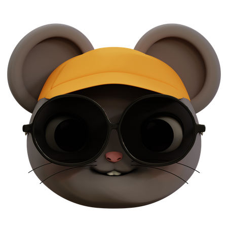 Cooles süßes Maus-Emoji  3D Icon