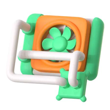 Cooling System  3D Icon