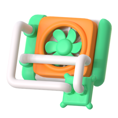 Cooling System  3D Icon