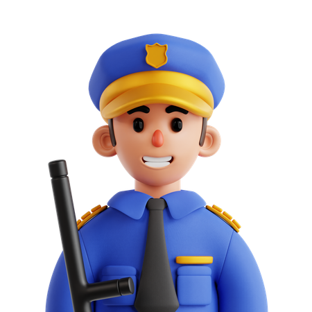 Policía  3D Icon