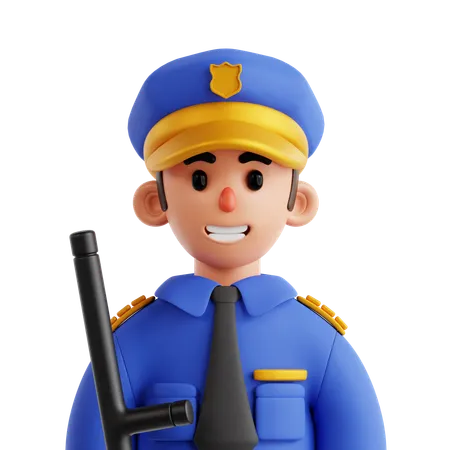 Policía  3D Icon