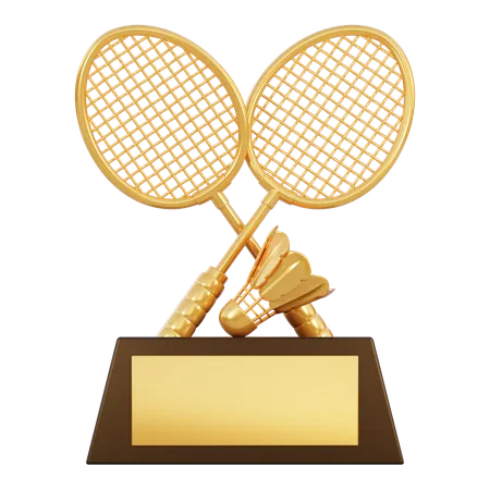 Copa de badminton  3D Icon