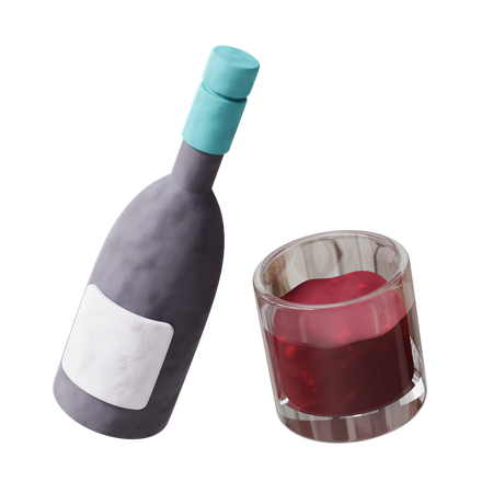 Copa de vino  3D Icon