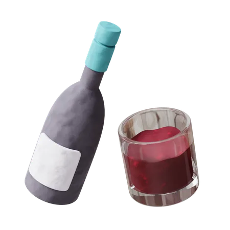 Copa de vino  3D Icon