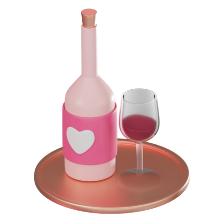 Copa de vino  3D Icon