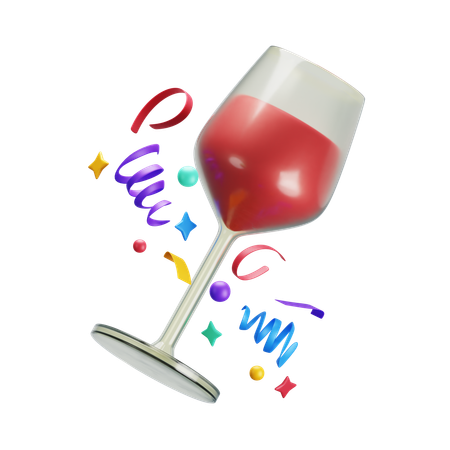 Copa de vino  3D Icon