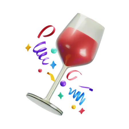 Copa de vino  3D Icon