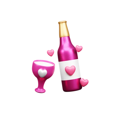 Copa de vino  3D Icon