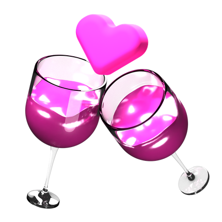 Copa de vino  3D Icon