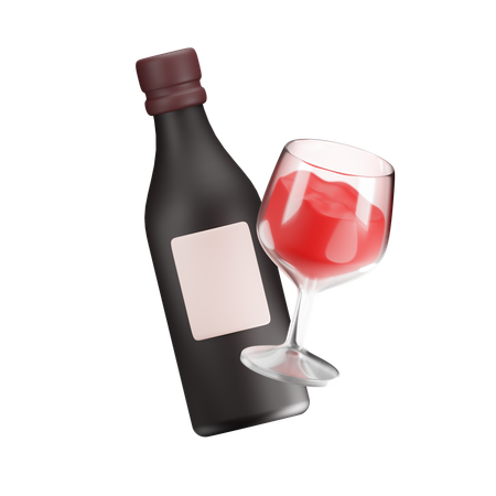 Copa de vino  3D Icon