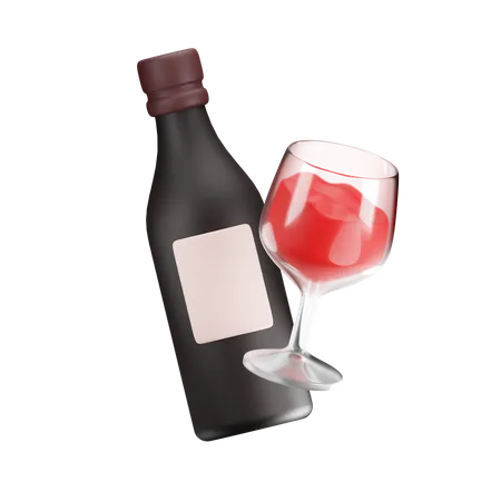 Copa de vino  3D Icon