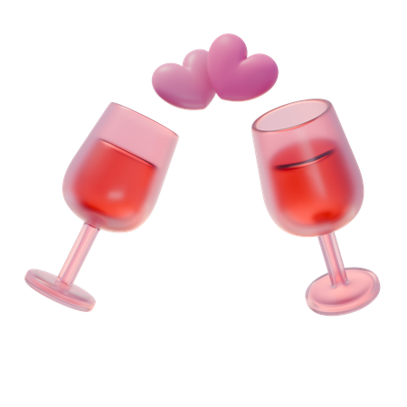 Copa de vino  3D Icon