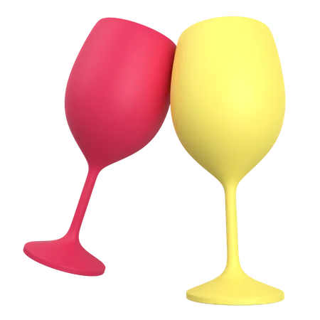 Copa de vino  3D Illustration