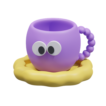 Taza morada  3D Icon