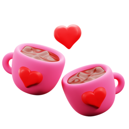 Taza de pareja  3D Icon