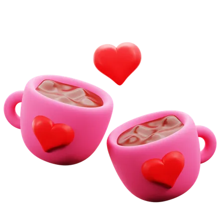 Taza de pareja  3D Icon