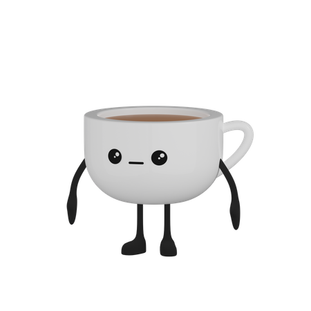 Personaje de taza de café  3D Icon