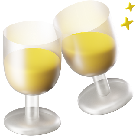 Copas de champagne  3D Icon