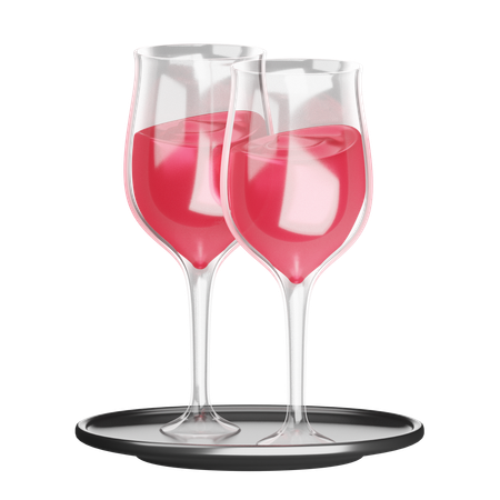 Copas de champagne  3D Icon