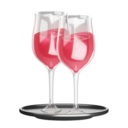 Copas de champagne  3D Icon