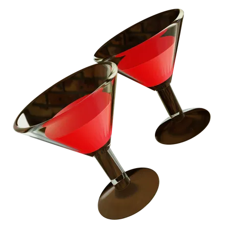 Copas de vino  3D Icon